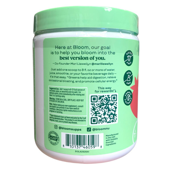 Bloom Nutrition Greens and Superfoods Supplement Powder product image
