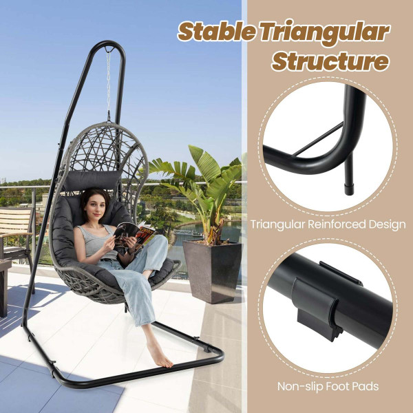 77"-93" Adjustable Height Hanging Chair Stand  product image
