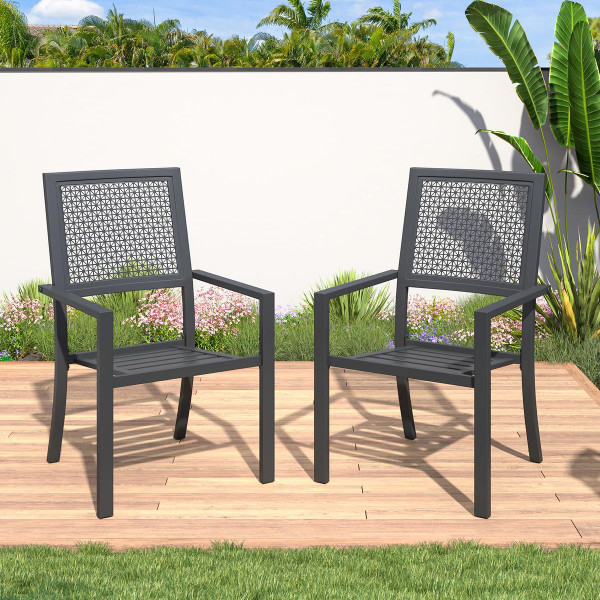 Outdoor Patio Dining Chair with Armrests product image