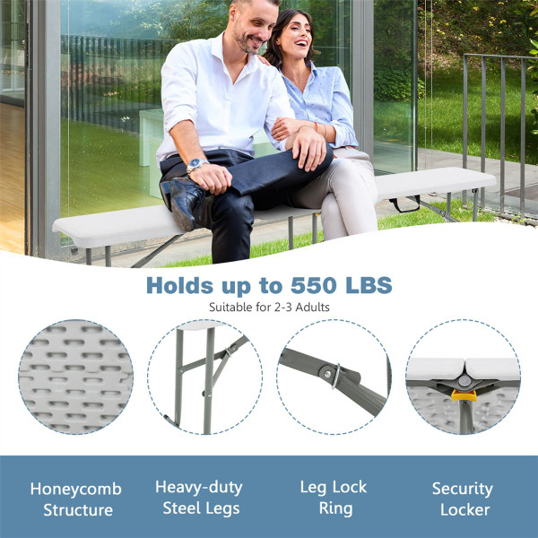 Portable 6-foot Folding Table product image