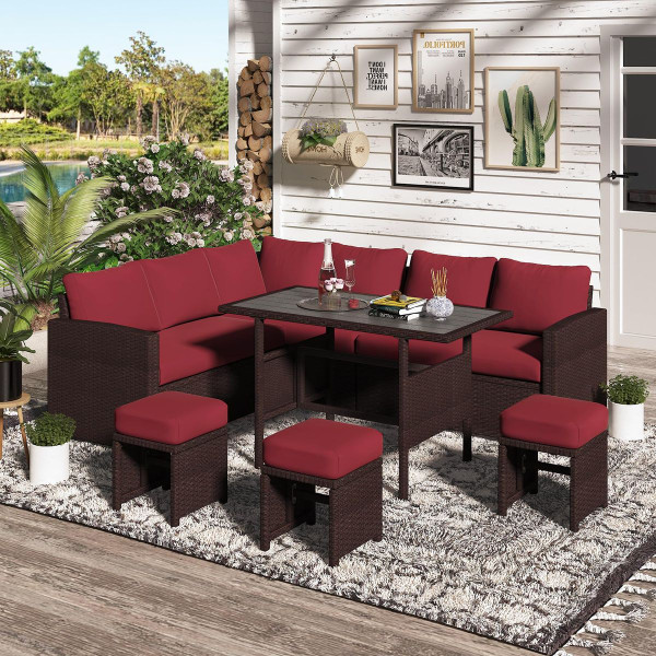 7-Piece Outdoor Sectional Sofa Set product image