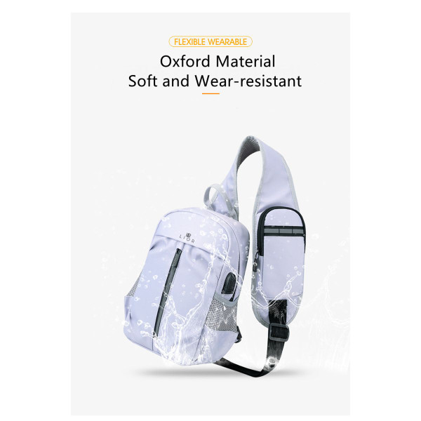 Lior Multi Pocket Shoulder Bag with USB Charging Port product image