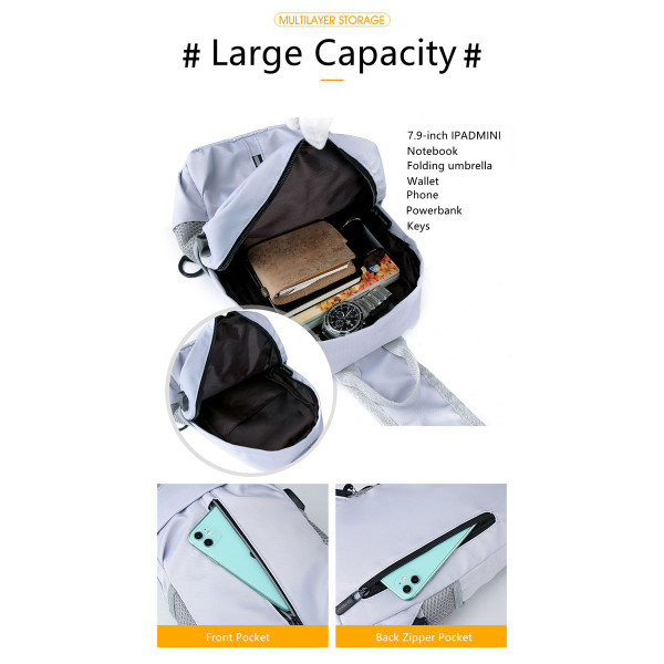 Lior Multi Pocket Shoulder Bag with USB Charging Port product image