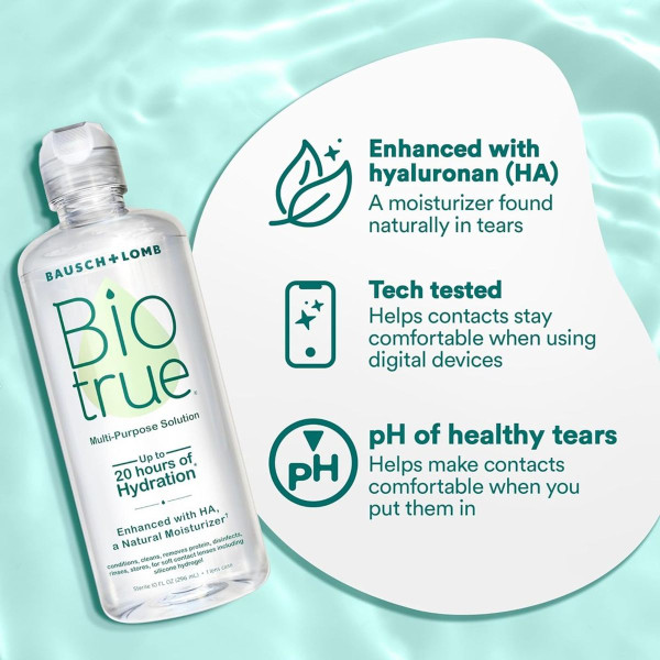 Biotrue Multi-Purpose Contact Solution with Lens Case (4-Pack) product image