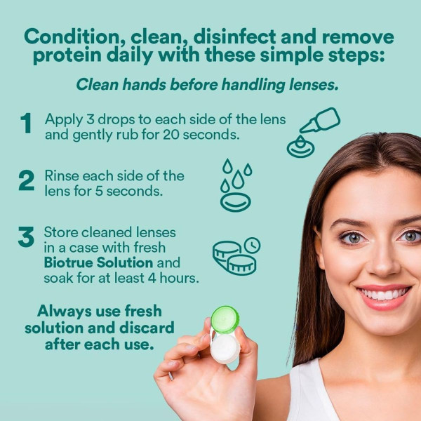 Biotrue Multi-Purpose Contact Solution with Lens Case (4-Pack) product image