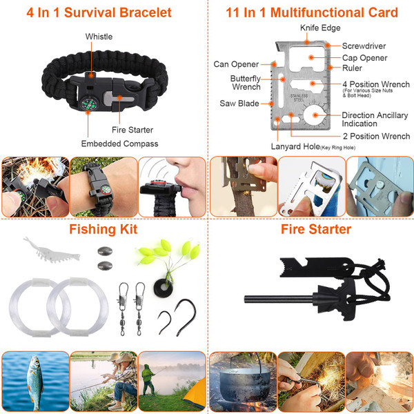 LakeForest 121-Piece Emergency Survival Kit product image