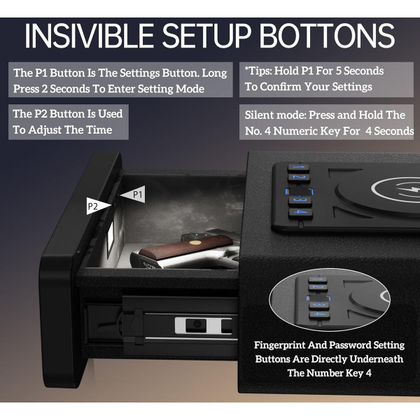 Biometric Smart Safe with Wireless Charging product image