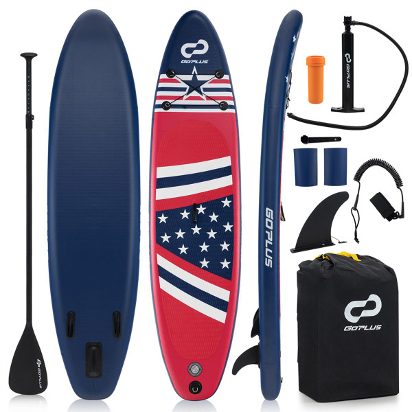 10- or 11-Foot Inflatable Stand-Up Paddle Board with Paddle product image