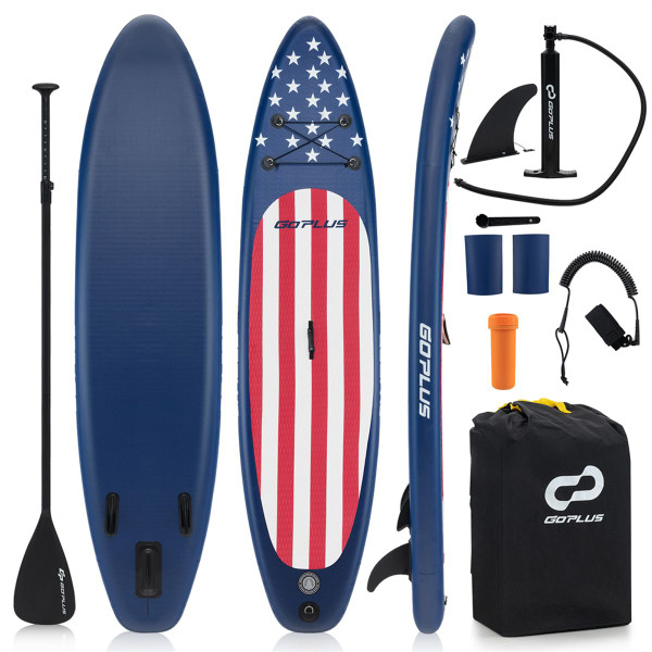 10- or 11-Foot Inflatable Stand-Up Paddle Board with Paddle product image