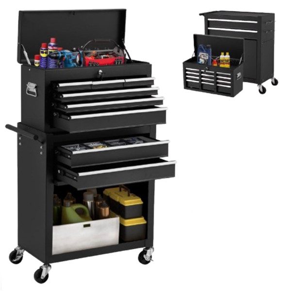 Rolling Tool Chest with Detachable Tool Box and Sliding Liners product image