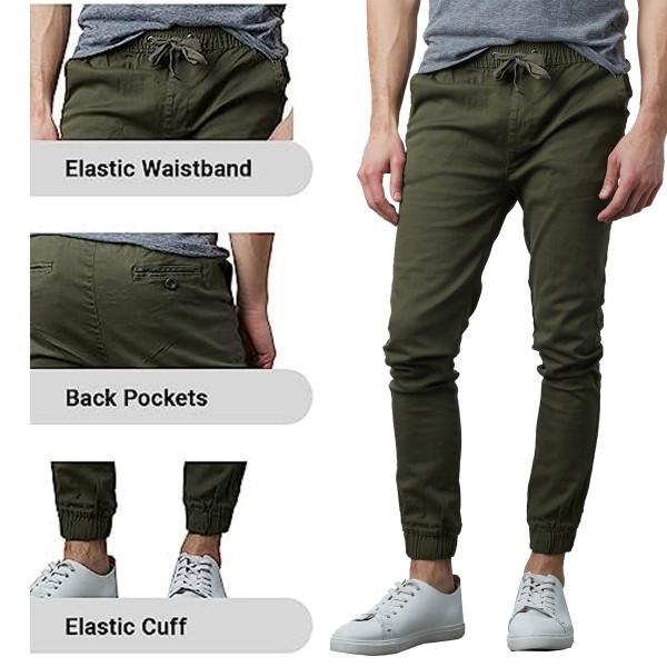 Men's Slim Fit Basic Stretch Joggers product image