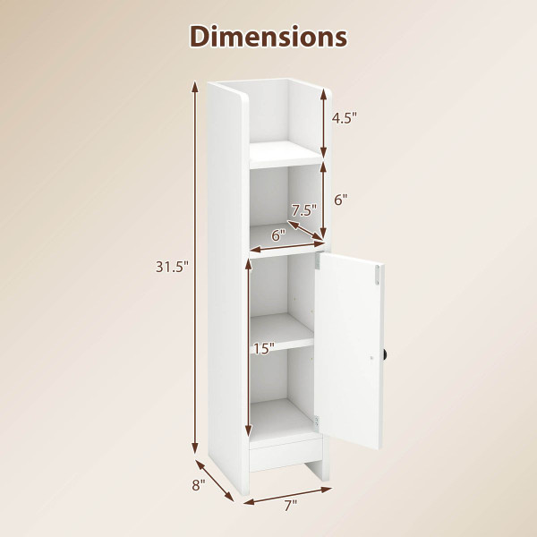 Bathroom Storage Cabinet with Adjustable Shelf product image