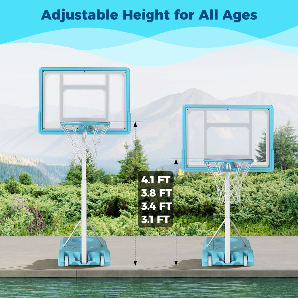 Adjustable Pool Basketball Hoop with Fillable Base product image