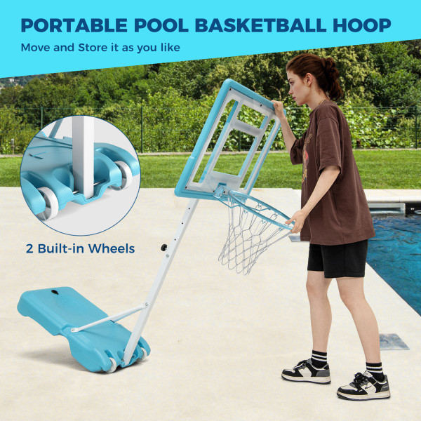 Adjustable Pool Basketball Hoop with Fillable Base product image