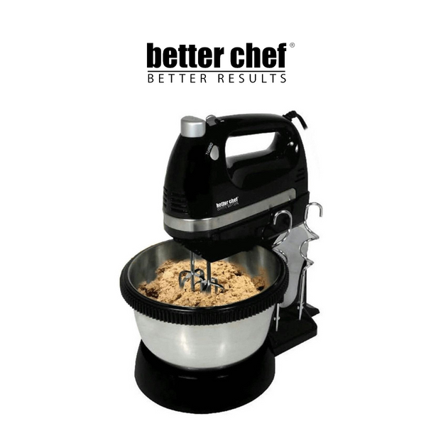 Better Chef 350-Watt Stand/Hand Mixer with Stainless Steel Bowl product image