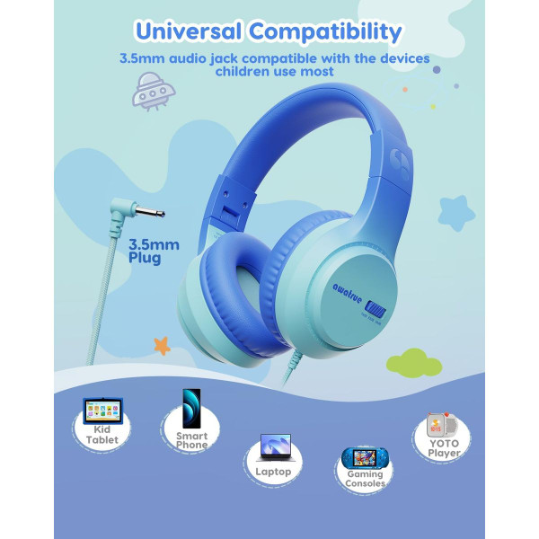 Kids Corded Headphones for School product image