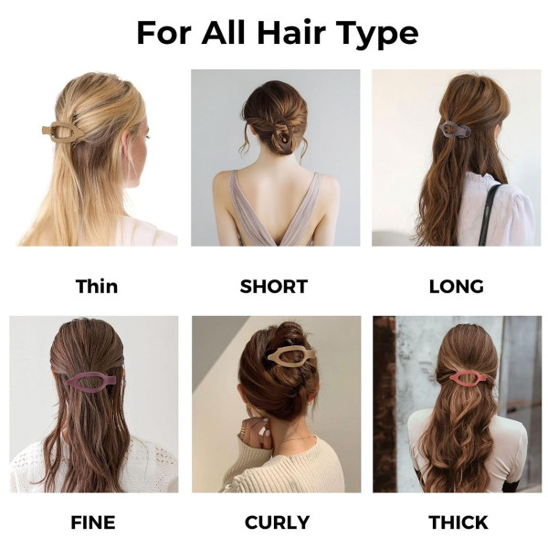 Large Flat French Hair Clips (8-Pack) product image