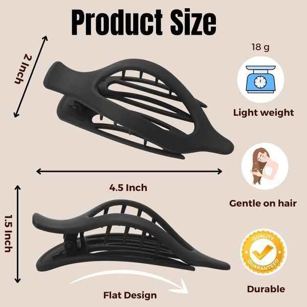 Large Flat French Hair Clips (8-Pack) product image