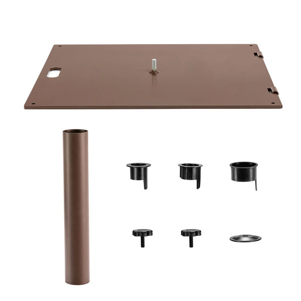 10-foot Outdoor Patio Umbrella with Solar Lights and Stand product image