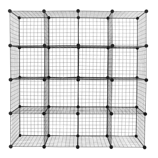 16-Cube Stackable Metal Grid Modular Shelves product image
