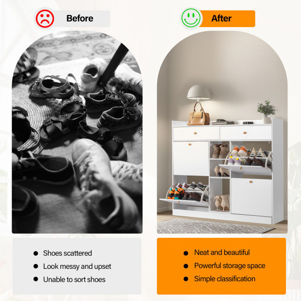 Wooden Shoe Cabinet for Entryway product image