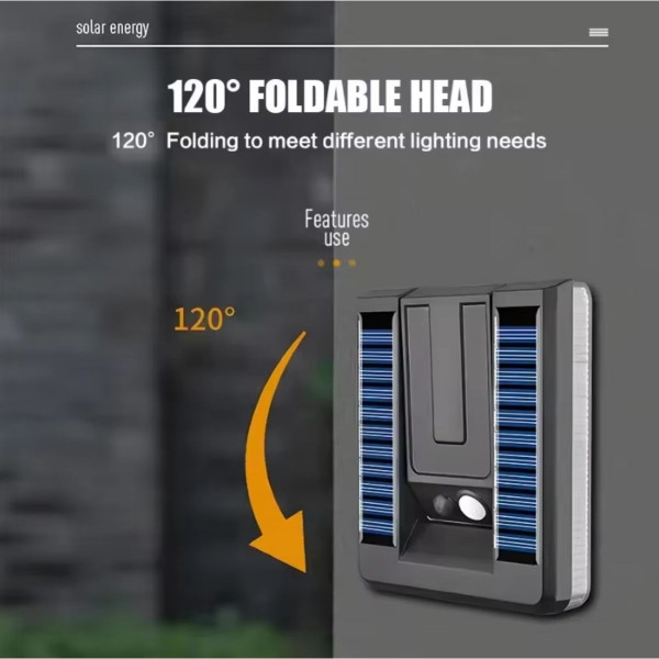 Solar Wall Light with 120° Foldable Head (2-Pack) product image