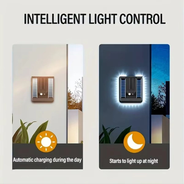 Solar Wall Light with 120° Foldable Head (2-Pack) product image