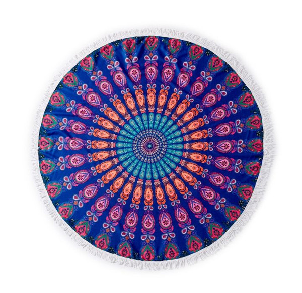 Round 61" Diameter Fringed Beach Towels product image