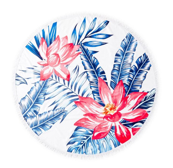 Round 61" Diameter Fringed Beach Towels product image