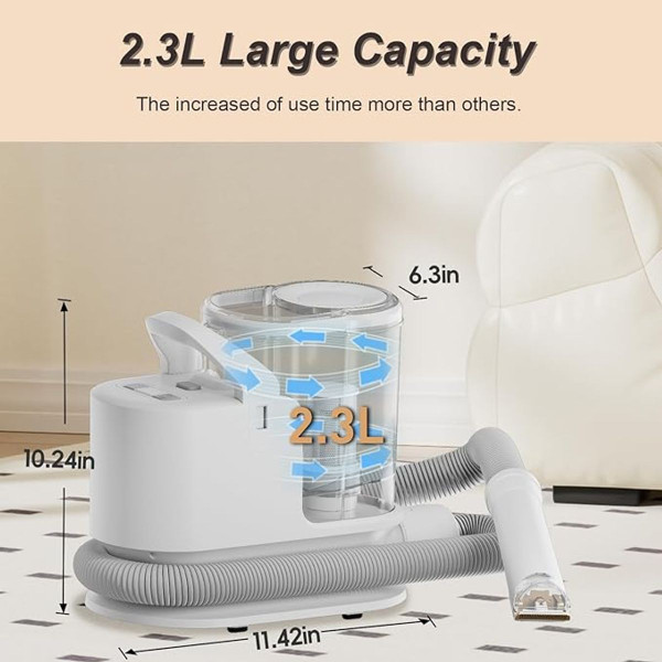 Whall Pet Vacuum with 3 Mode Suction and 5-in-1 Grooming Kit product image