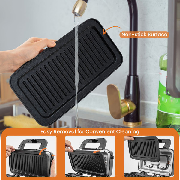 3-in-1 Electric Waffle Iron, Sandwich Press, Grill  Set product image