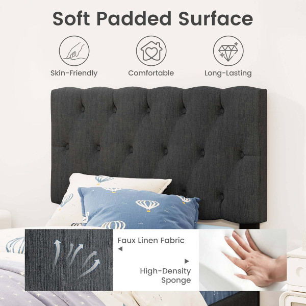 Bed Frame with Button-Tufted Headboard  product image