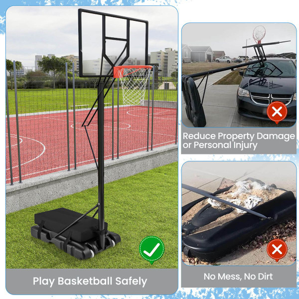 6.5-10 FT Portable Basketball Hoop with Weighted Base product image 6.5-10 FT Portable Basketball Hoop with Weighted Base product image