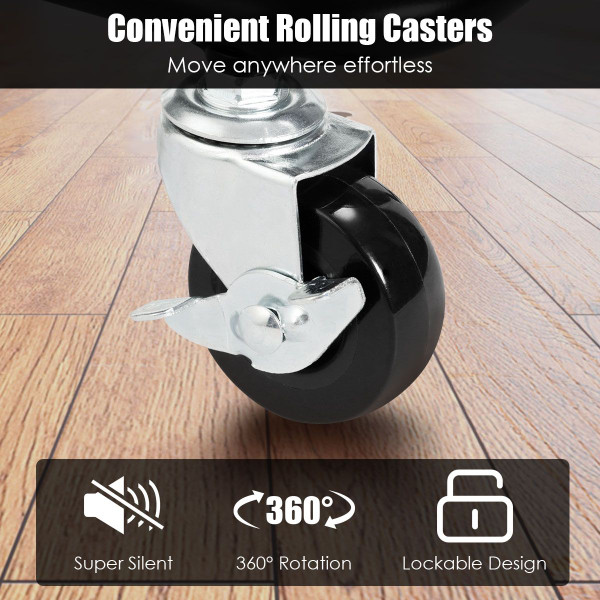 3-Tier Utility Cart Storage Rolling Cart with Casters product image