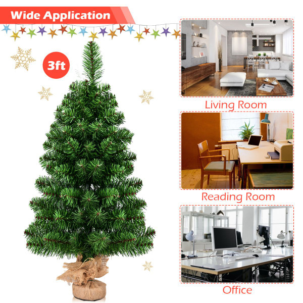 3Ft Artificial Christmas Tree with Burlap Base product image 3Ft Artificial Christmas Tree with Burlap Base product image