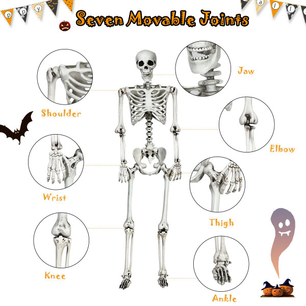 5.4 ft Posable Halloween Skeleton  product image