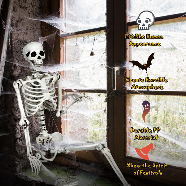 5.4 ft Posable Halloween Skeleton  product image