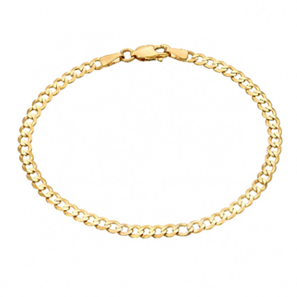 14K Gold Plated Cuban Curb Link Anklet  product image