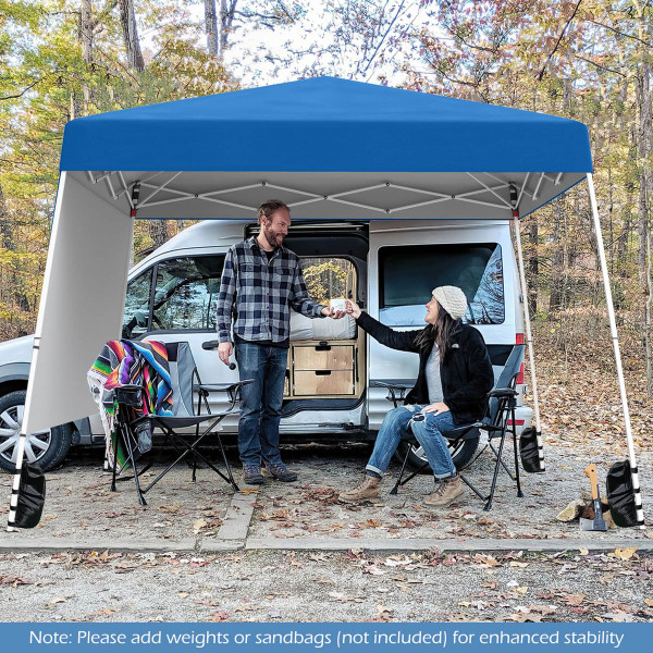 10 x 10-Foot Pop up Canopy with Sidewall and Portable Backpack product image