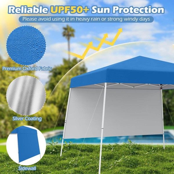 10 x 10-Foot Pop up Canopy with Sidewall and Portable Backpack product image
