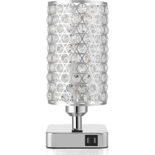 6W LED Crystal Table Lamp with USB Charging  product image