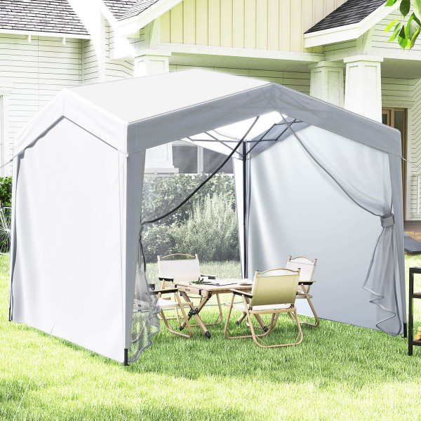 10 x 10-foot Pop-up Canopy with Sidewalls and Mesh Screen product image