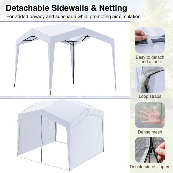 10 x 10-foot Pop-up Canopy with Sidewalls and Mesh Screen product image