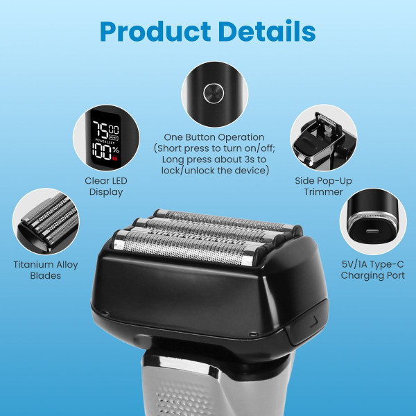 Laromni Electric Foil Face Shaver product image