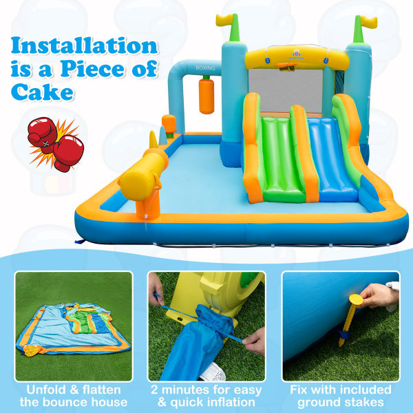 Kids Inflatable Water Slide Bounce House with Blower product image