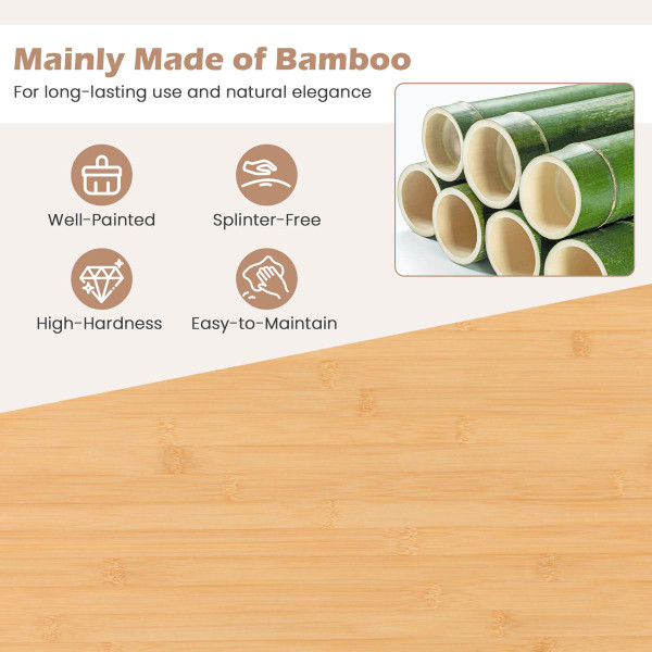 35.5" Bamboo Kitchen Island Cart with Lockable Wheels  product image 35.5" Bamboo Kitchen Island Cart with Lockable Wheels  product image