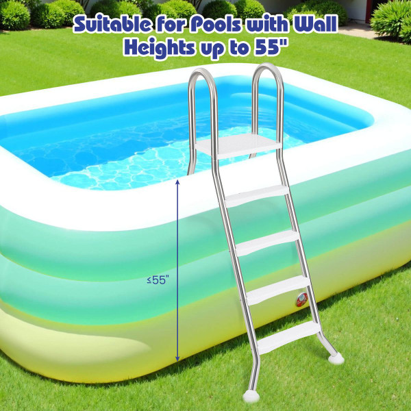 75.6" Above Ground Pool Ladder with Top Platform  product image