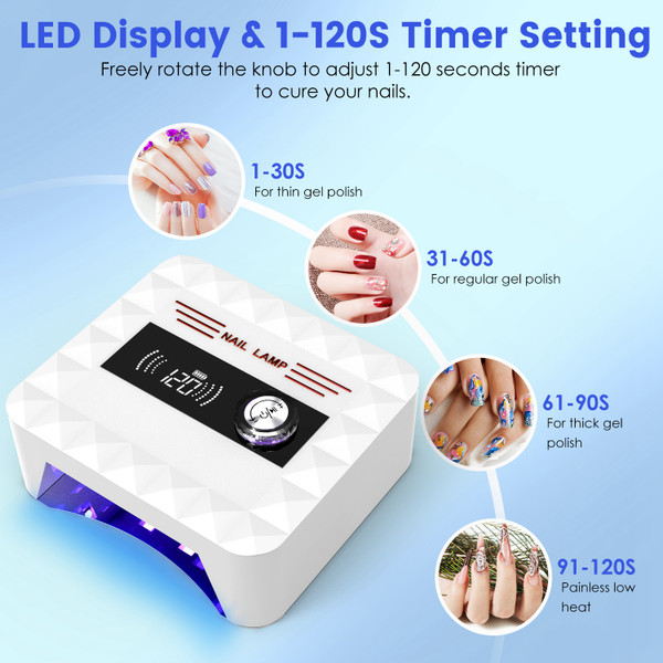 120W Cordless UV Nail Lamp product image