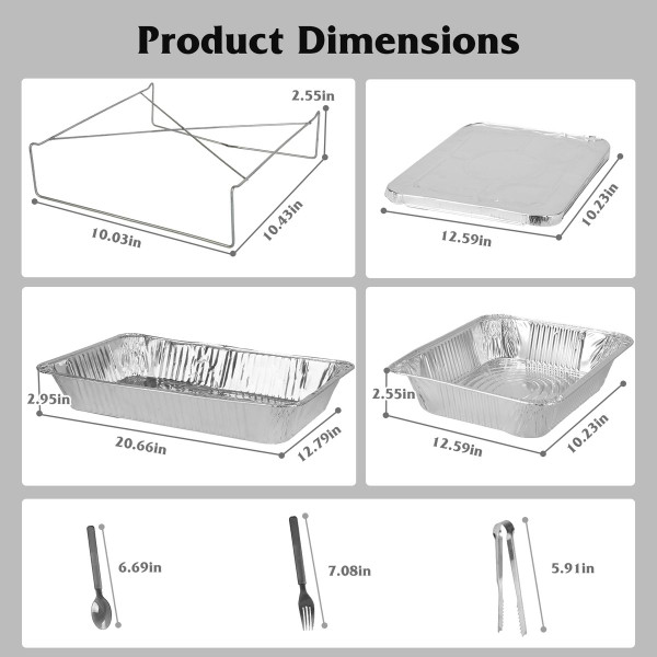 NewHome 42-Piece Disposable Chafing Dish Set product image