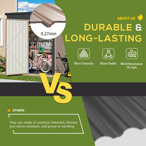 5'x3' Outdoor Storage Shed with Floor Base product image 5'x3' Outdoor Storage Shed with Floor Base product image